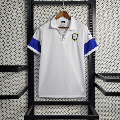 Retro Brasil Camisetas de Futbol Brazil 2004 FIFA 100 Years Anniversary White Soccer Jersey