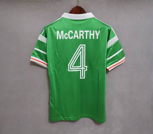 Retro Jersey 1988 Ireland McCARTHY 4 Home Soccer Jersey Vintage Football Shirt