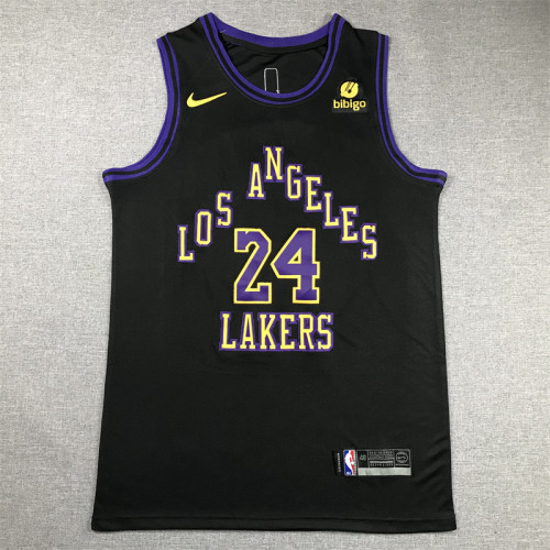 2024 City Edition Los Angeles Lakers 24 KOBE BRYANT Black NBA Jersey Basketball Shirt
