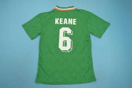 Retro Jersey 1994 Ireland KEANE 6 Home Soccer Jersey Vintage Football Shirt