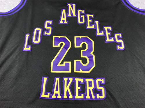 2024 City Edition Los Angeles Lakers 23 JAMES Black NBA Jersey Basketball Shirt