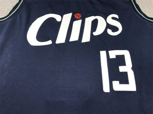 2024 City Edition Los Angeles Clippers 13 GEORGE Dark Blue NBA Jersey Basketball Shirt