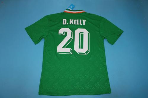 Retro Jersey 1994 Ireland D.KELLY 20 Home Soccer Jersey Vintage Football Shirt
