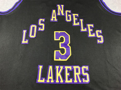 2024 City Edition Los Angeles Lakers 3 DAVIS Black NBA Jersey Basketball Shirt