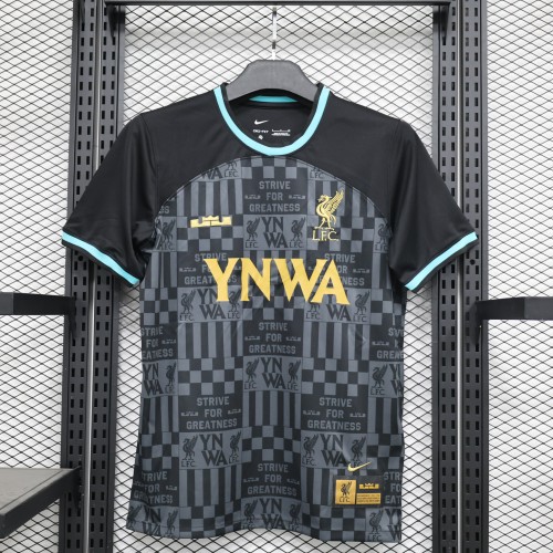 Fan Version 2023-2024 Liverpool Black Football Shirt Soccer Jersey