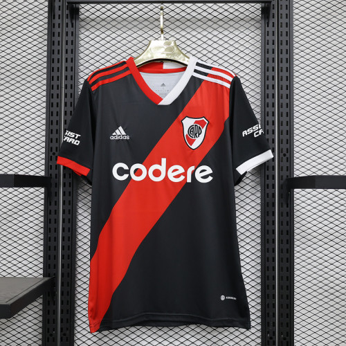 Fan Version 2023-2024 River Plate Third Away Black Soccer Jersey