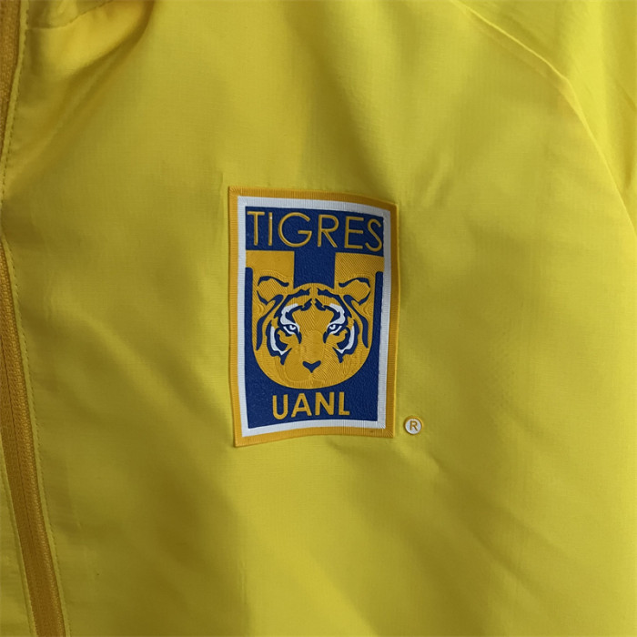 2023-2024 Tigres UANL Yellow Soccer Windbreaker Jacket