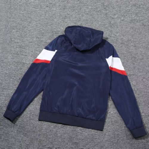 2023-2024 PSG Dark Blue/White/Red Soccer Windbreaker Jacket