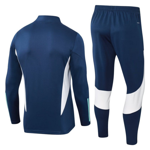 2023-2024 Ajax Dark Blue Soccer Training Sweater and Pants Football Kit