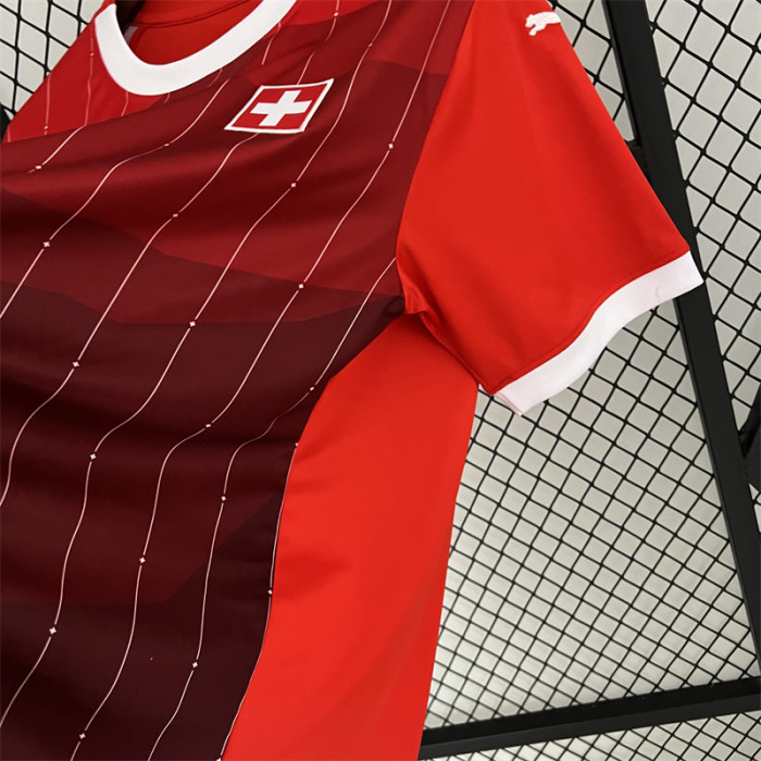 Fans Version 2023 Switzerland Home Soccer Jersey Swiss Football Shirt