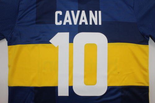 with Front Lettering+Patch Fan Version 2023-2024 Boca Juniors CAVANI 10 Libertadores Final Home Soccer Jersey