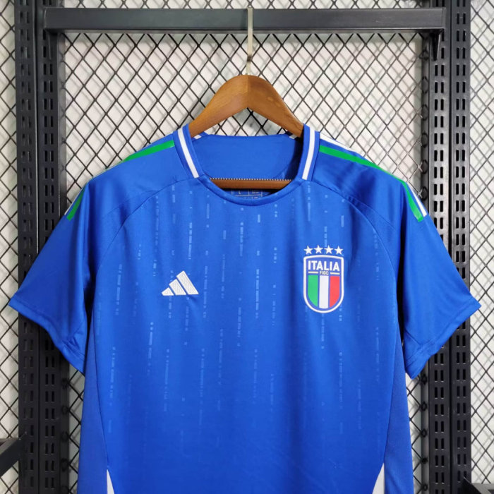 Fan Version Italy 2024 Home Soccer Jersey Football Shirt
