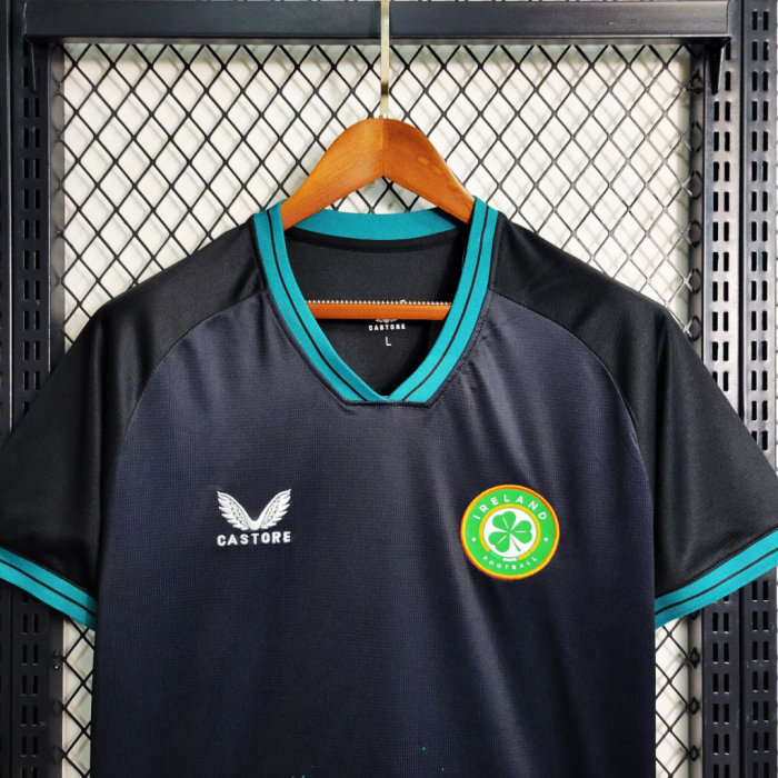 Fans Version 2023-2024 Ireland Third Away Black Soccer Jersey