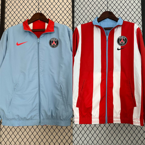 2023-2024 PSG Reversible Soccer Jacket Blue/Red  Paris Football Jacket