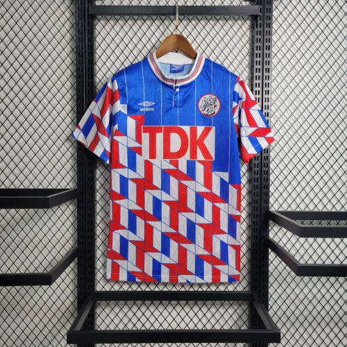 Retro Jersey 1990 Ajax Away Soccer Jersey Vintage Football Shirt