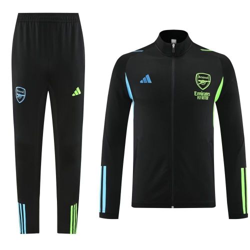 2023-2024 Arsenal Black Soccer Training Jacket and Pants