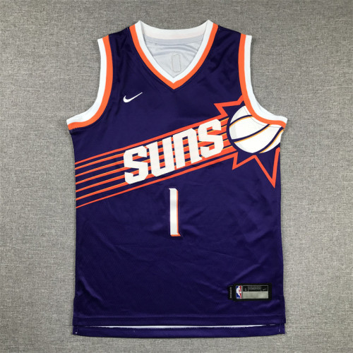 Youth 2024 Phoenix Suns 1 BOOKER Purple NBA Jersey Child Basketball Shirt