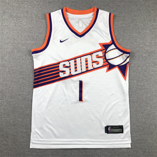 Youth 2024 Phoenix Suns 1 BOOKER White NBA Jersey Child Basketball Shirt