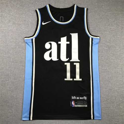 2024 City Edition Atlanta Hawks 11 YOUNG Black NBA Jersey Basketball Shirt