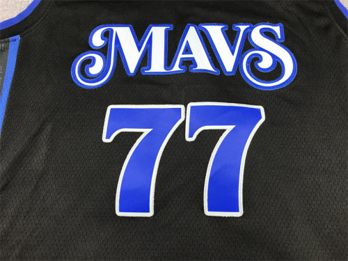 2024 City Edition Dallas Mavericks 77 DONCIC Black NBA Jersey