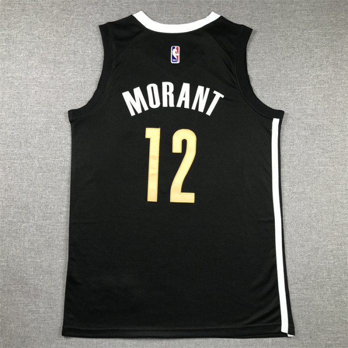 2024 City Edition Memphis Grizzlies 12 MORANT Black NBA Jersey Basketball Shirt