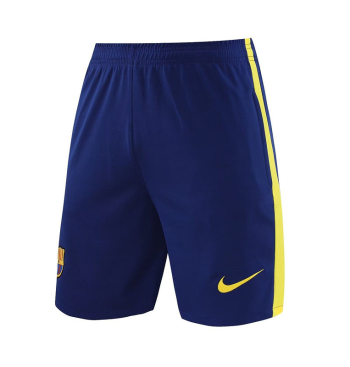 2023-2024 Barcelona Dark Blue/Yellow Soccer Training Shorts