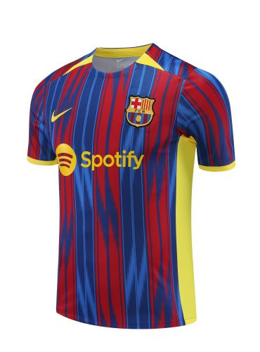 Fan Version 2023-2024 Barcelona Red/Blue/Yellow Soccer Training Jersey