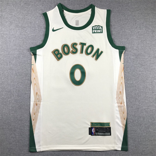 2024 City Edition Boston Celtics 0 TATUM White NBA Jersey Basketball Shirt