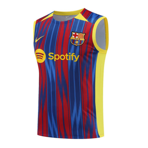 Fan Version 2023-2024 Barcelona Red/Blue/Yellow Soccer Training Vest