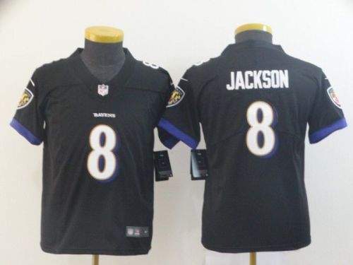 Baltimore Ravens 8 JACKSON Black NFL Jersey