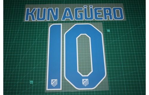 KUN AGUERO 10 Lettering for Atletico Madrid Jersey