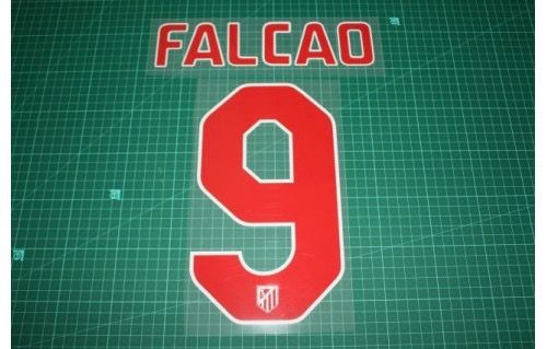 FALCAO 9 Lettering for Atletico Madrid Jersey