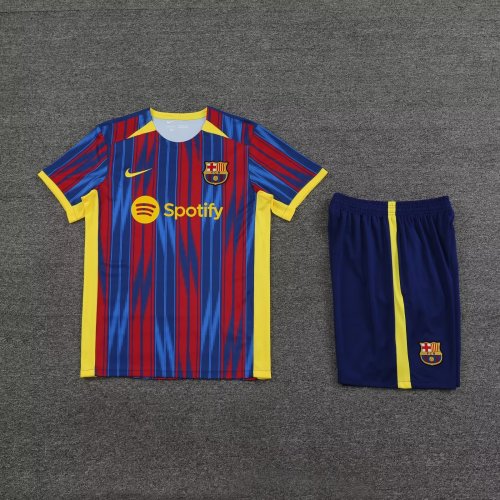 Adult Uniform 2023-2024 Barcelona Colorful Soccer Training Jersey and Shorts Football Kits