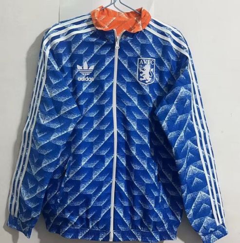 2023-2024 Aston Villa Reversible Soccer Jacket Blue/Orange Football Jacket