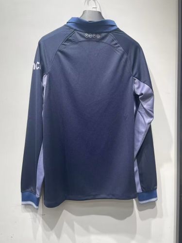 Long Sleeve Fan Version 2023-2024 Tottenham Hotspur Away Dark Blue Soccer Jersey Spurs Football Shirt