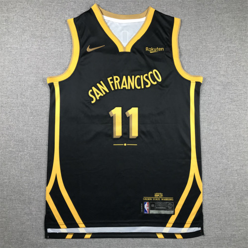 2024 City Edition Golden State Warriors THOMPSON 11 Black NBA Jersey Basketball Shirt