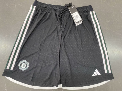 Player Version 2023-2024 Manchester United Away Black Soccer Shorts