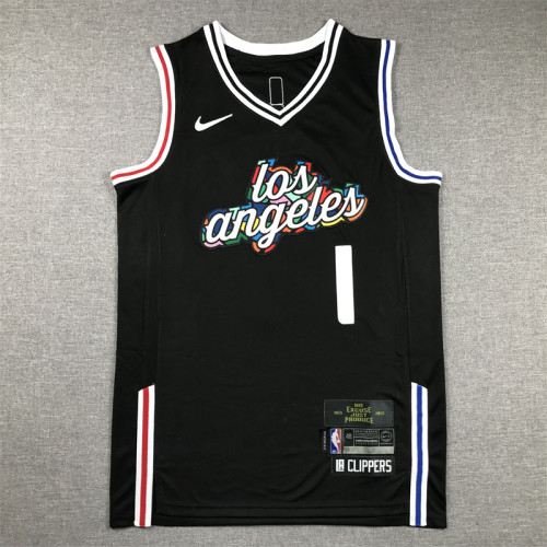2023 City Edition Los Angeles Clippers 1 HARDEN Black NBA Jersey Basketball Shirt