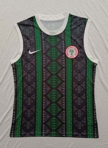 Fan Version 2023-2024 Nigeria Black/Green Soccer Training Vest