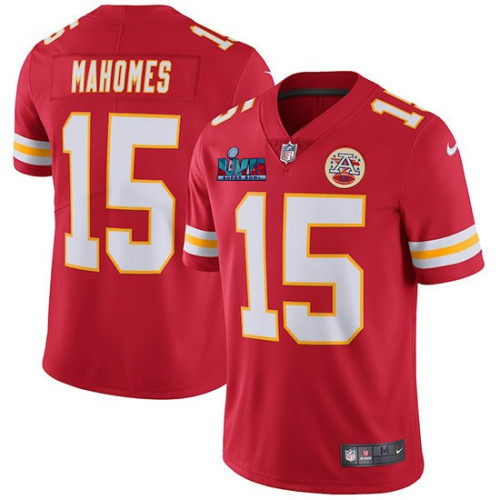 Women Chiefs 15 Patrick Mahomes Red 2023 Super Bowl LVII Vapor Limited Jersey