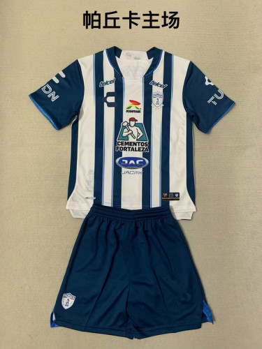 Youth Uniform 2023-2024 Pachuca Home Soccer Jersey Shorts Child Football Kit