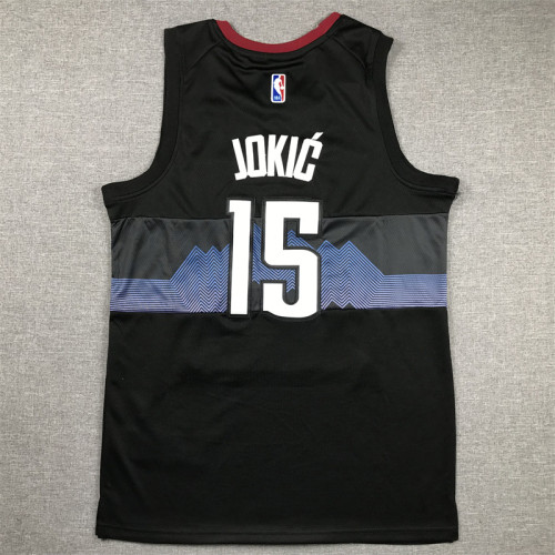 2024 City Edition Denver Nuggets 15 JOKIC Black NBA Jersey Basketball Shirt
