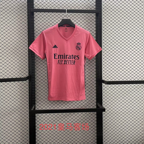 Retro Jersey 2020-2021 Real Madrid Away Pink Soccer Jersey Vintage Real Football Shirt