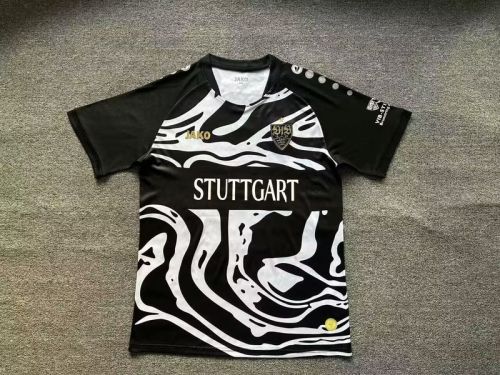 Fans Version 2023-2024 Stuttgart Black/White Special Edition Soccer Jersey