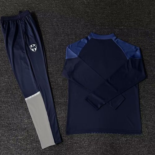 2023-2024 Monterrey Dark Blue Soccer Training Sweater and Pants Football Kit
