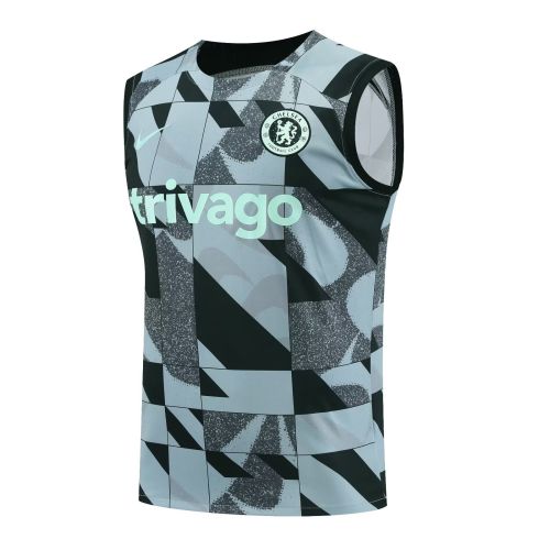 2023-2024 Chelsea Black/Grey/Green Soccer Training Vest