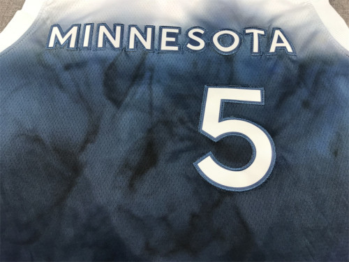 2024 City Edition Minnesota Timberwolves 5 EDWARDS Blue NBA Jersey Basketball Shirt