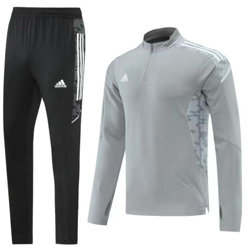 2023-2024 AD Grey Soccer Training Sweater and Pants Football Kit
