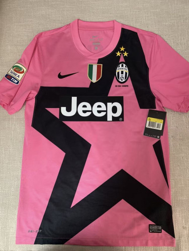 with Scudetto+Serie A Patch Retro Jersey 2012-2013 Juventus Away Pink Soccer Jersey Vintage Football Shirt