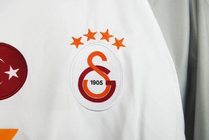 Fan Version 2023-2024 Galatasaray Away White/Grey Soccer Jersey Football Shirt